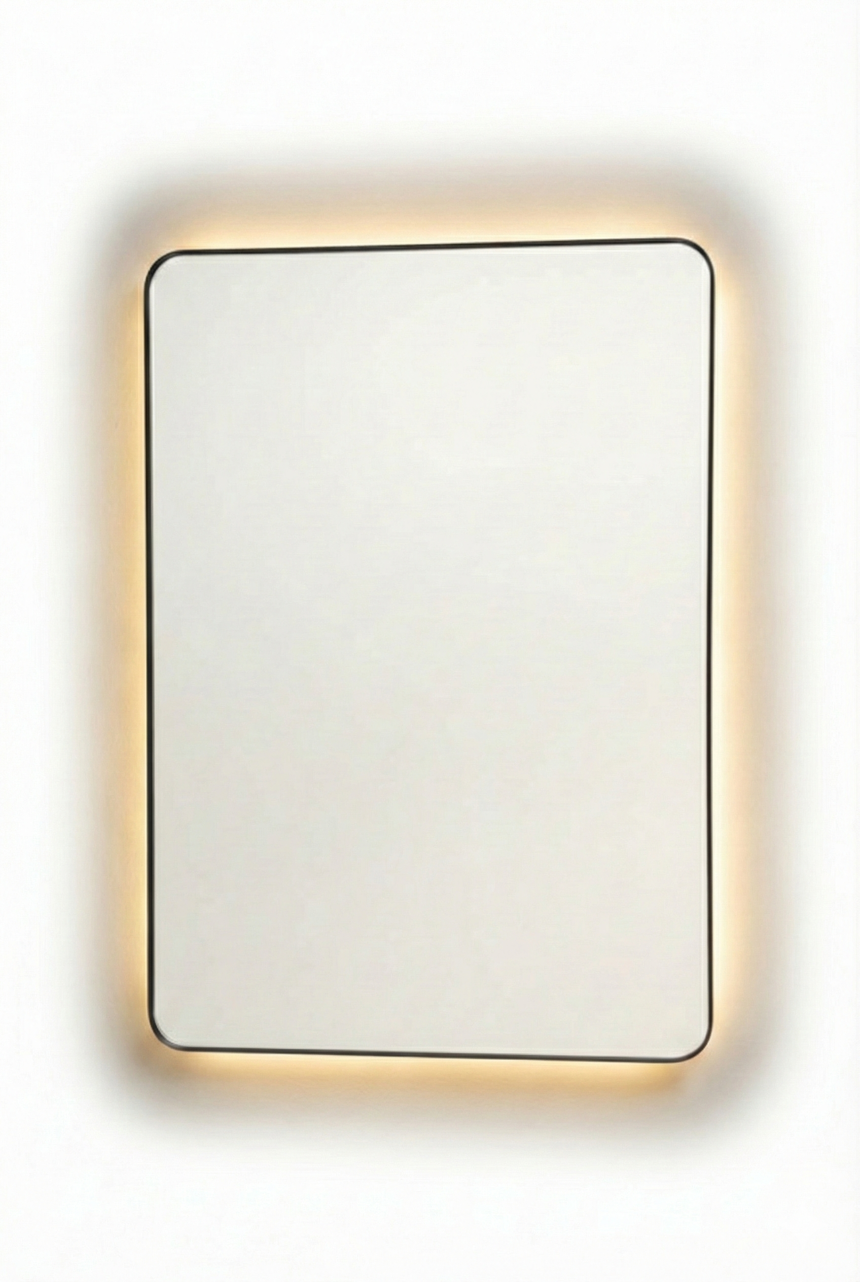 Enzo Black Backlit Pvd Mirror With Dfogger