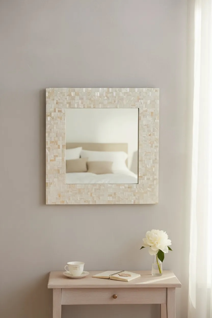 White Ocean MOP mirror