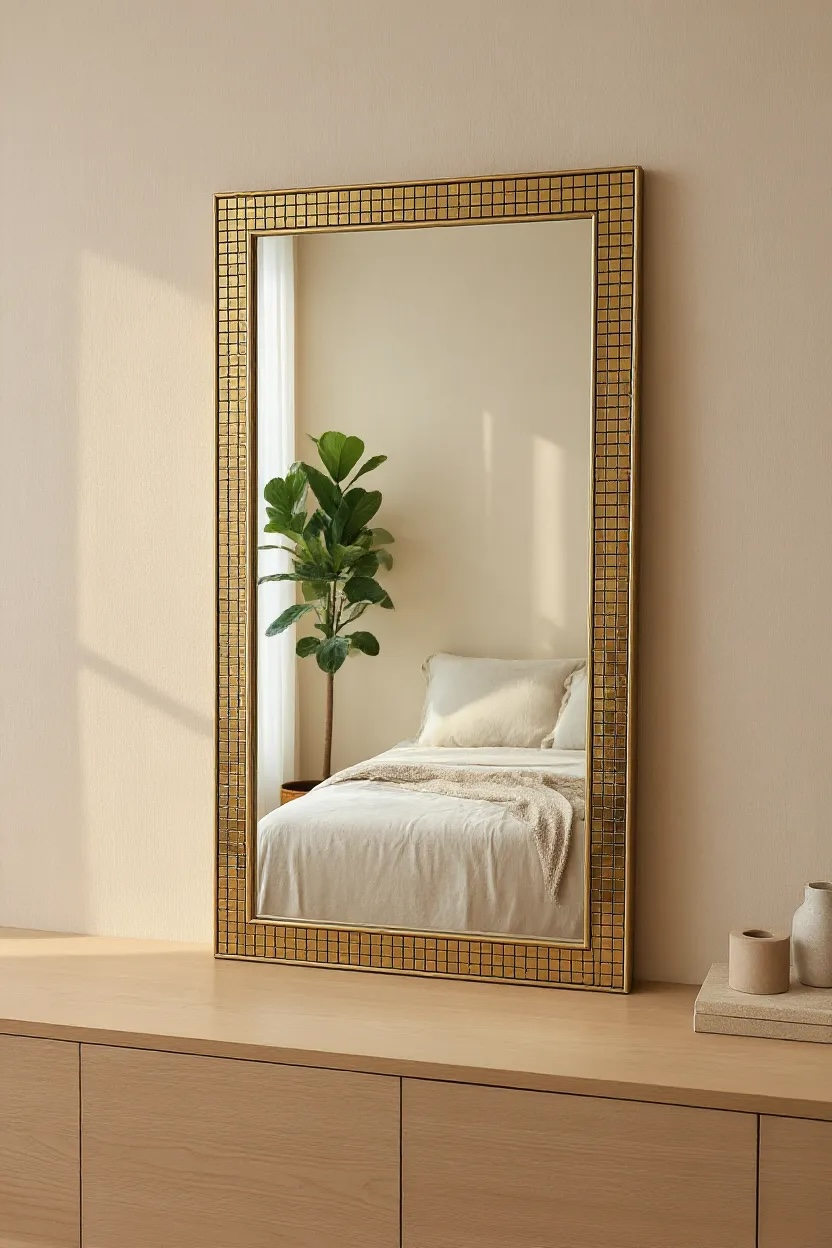 Gold Mosaic Dc Long Mirror