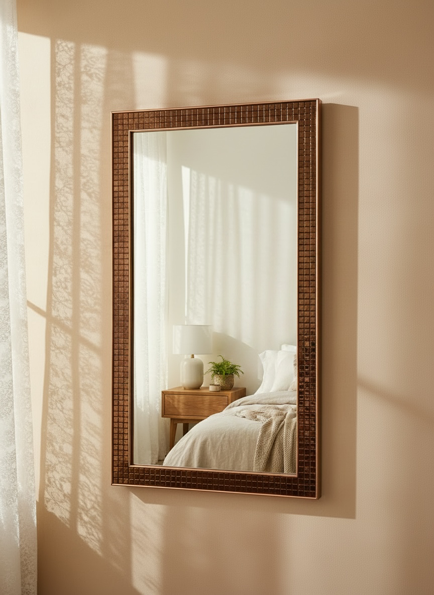Premium Copper mosaic full length mirror