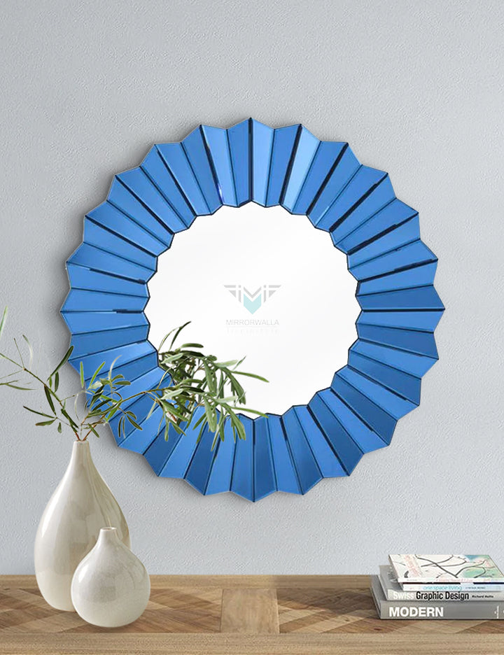 Blue Waves Decorative Mirror