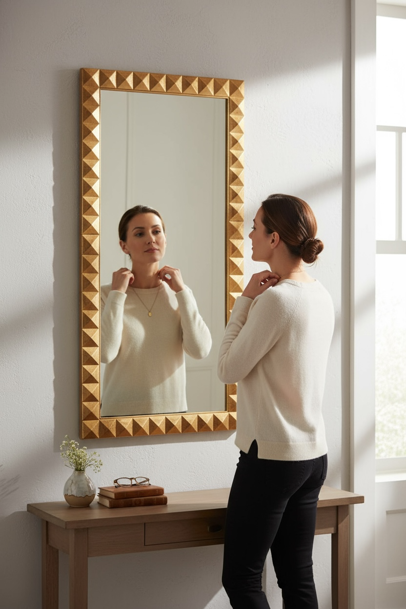 Gold Edge Diamond Dc Mirror