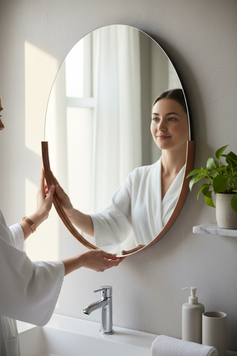 Jexa Glossy Rose Gold Pvd Mirror