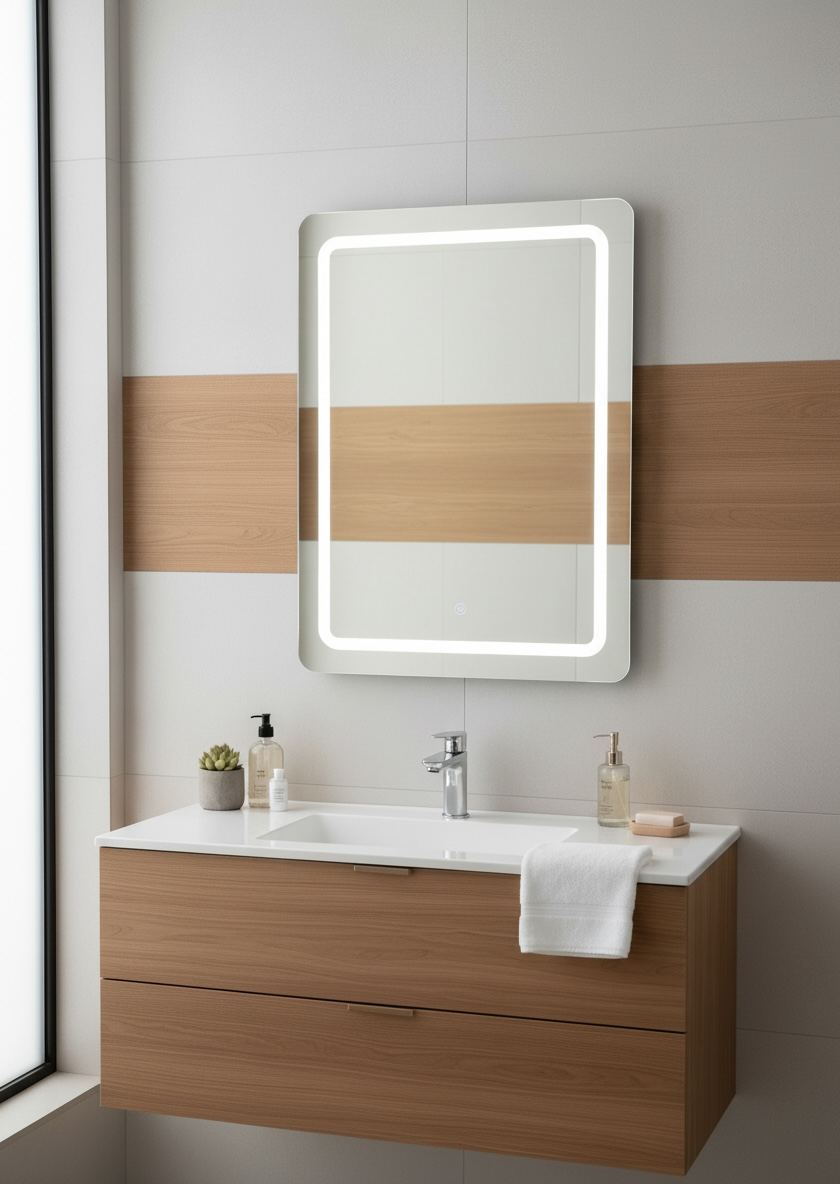 Curlicue LED Mirror