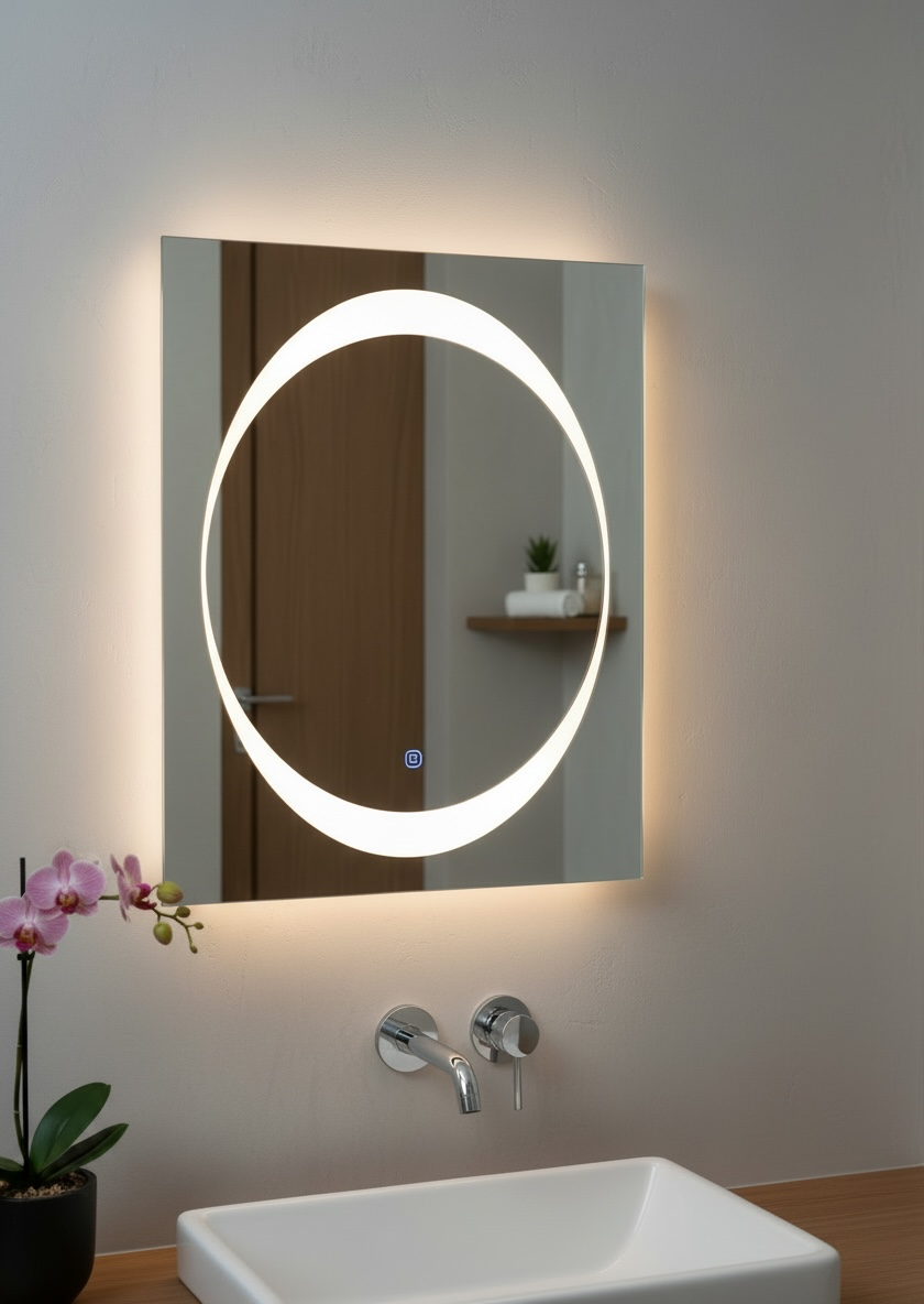 Oval Moon LED Mirror