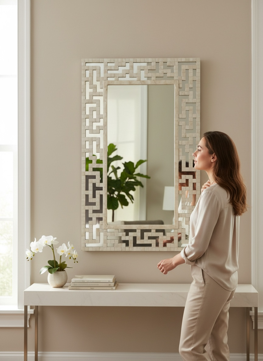 Ivory Mpearl Mirror