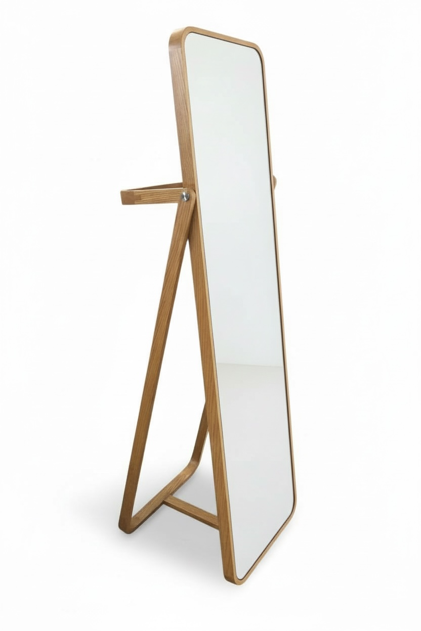 Oak wood C1 floor mirror
