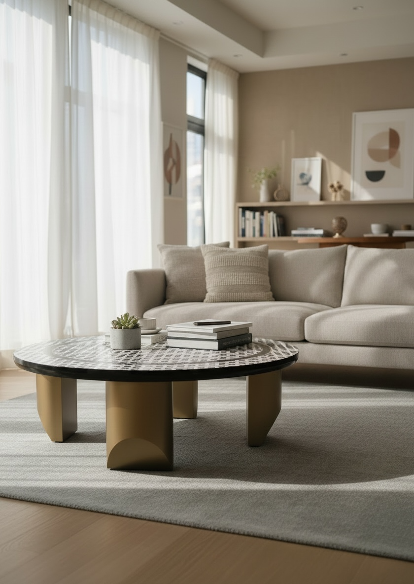 Trevix gold centre table