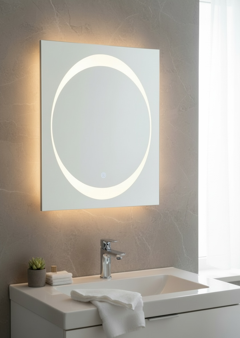 Oval Moon LED Mirror