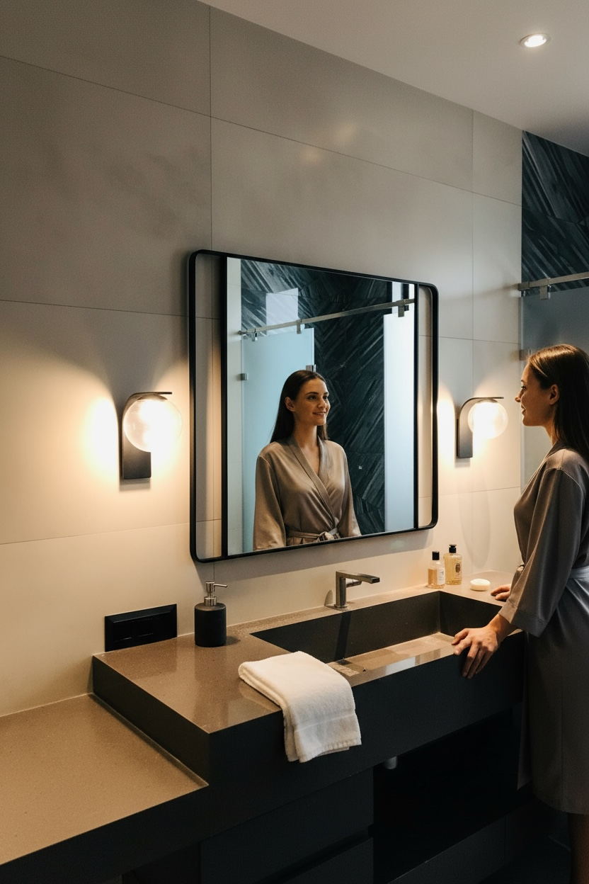 Black Ecocide Metal Mirror