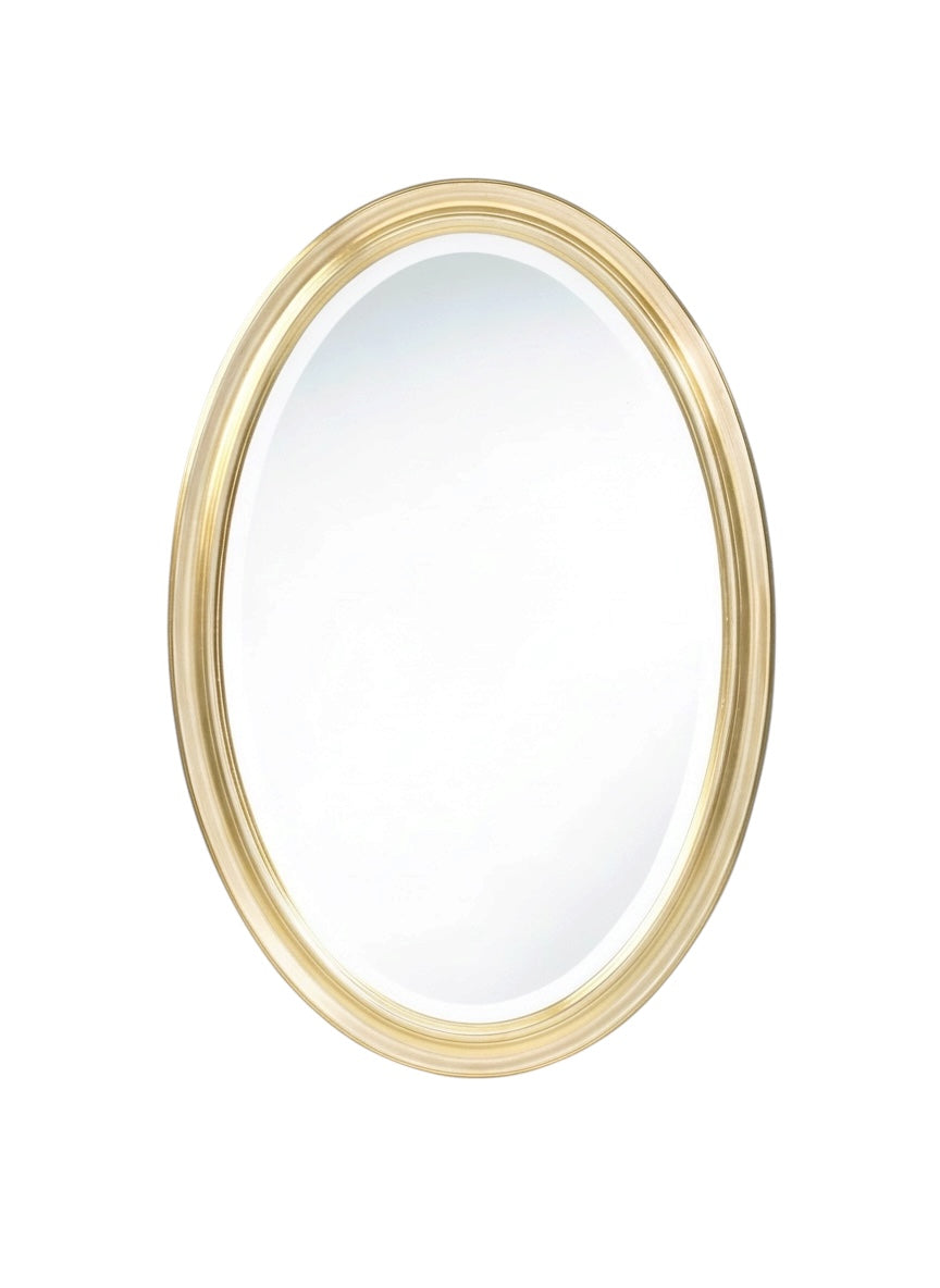 Champagne Leaf Oval Mirror