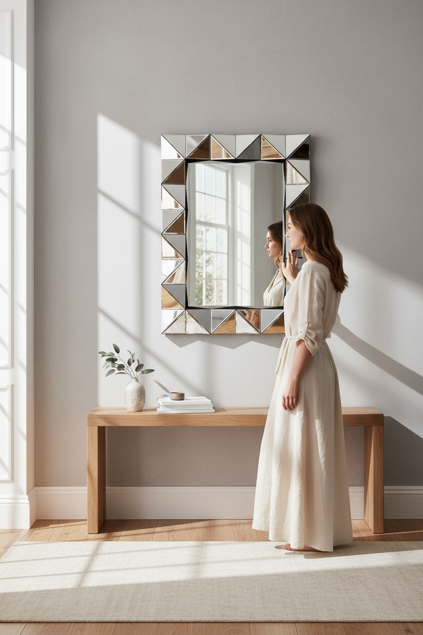 Amaze Squares Decorative Mirror