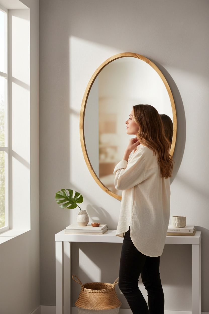 Oval Rise Decorative Mirror