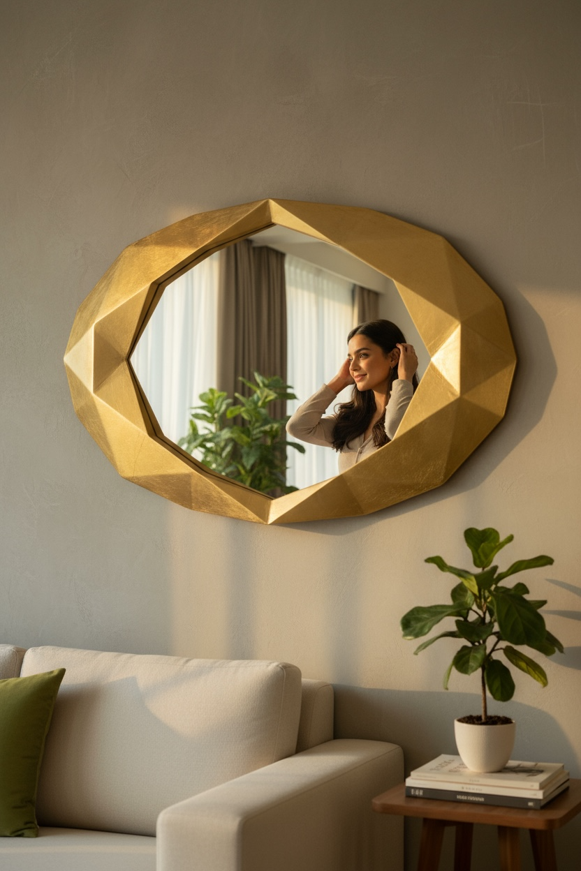 Diamond Cut Decorative Mirror