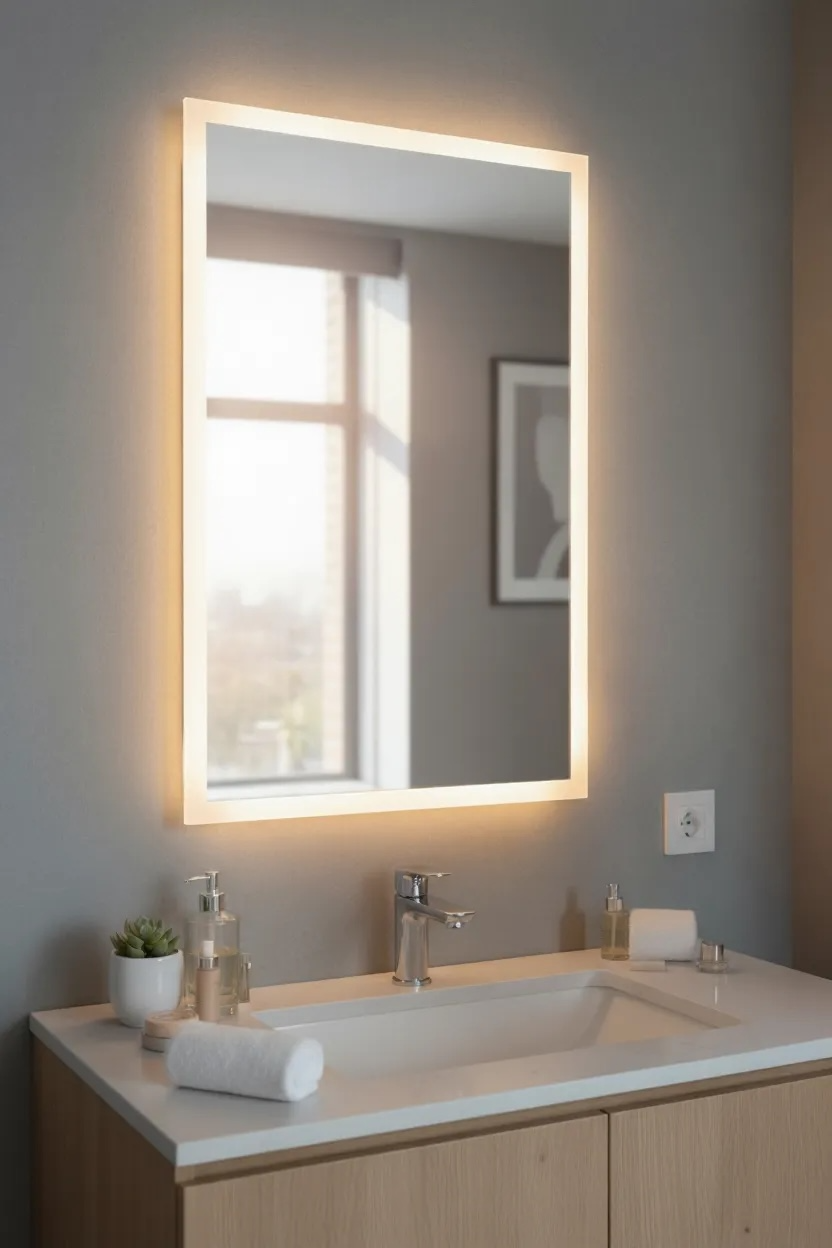 Aden Backlit Touch Mirror