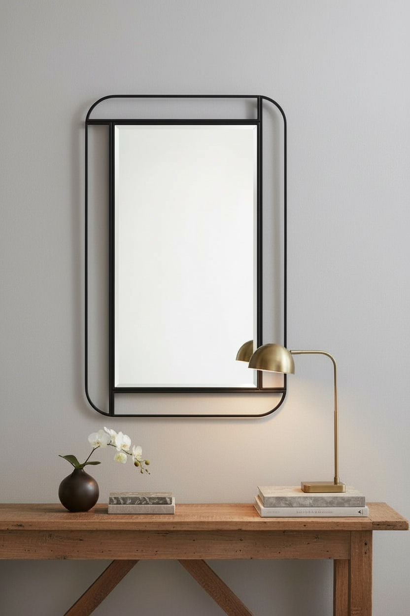 Metal Square Wheel Mirror