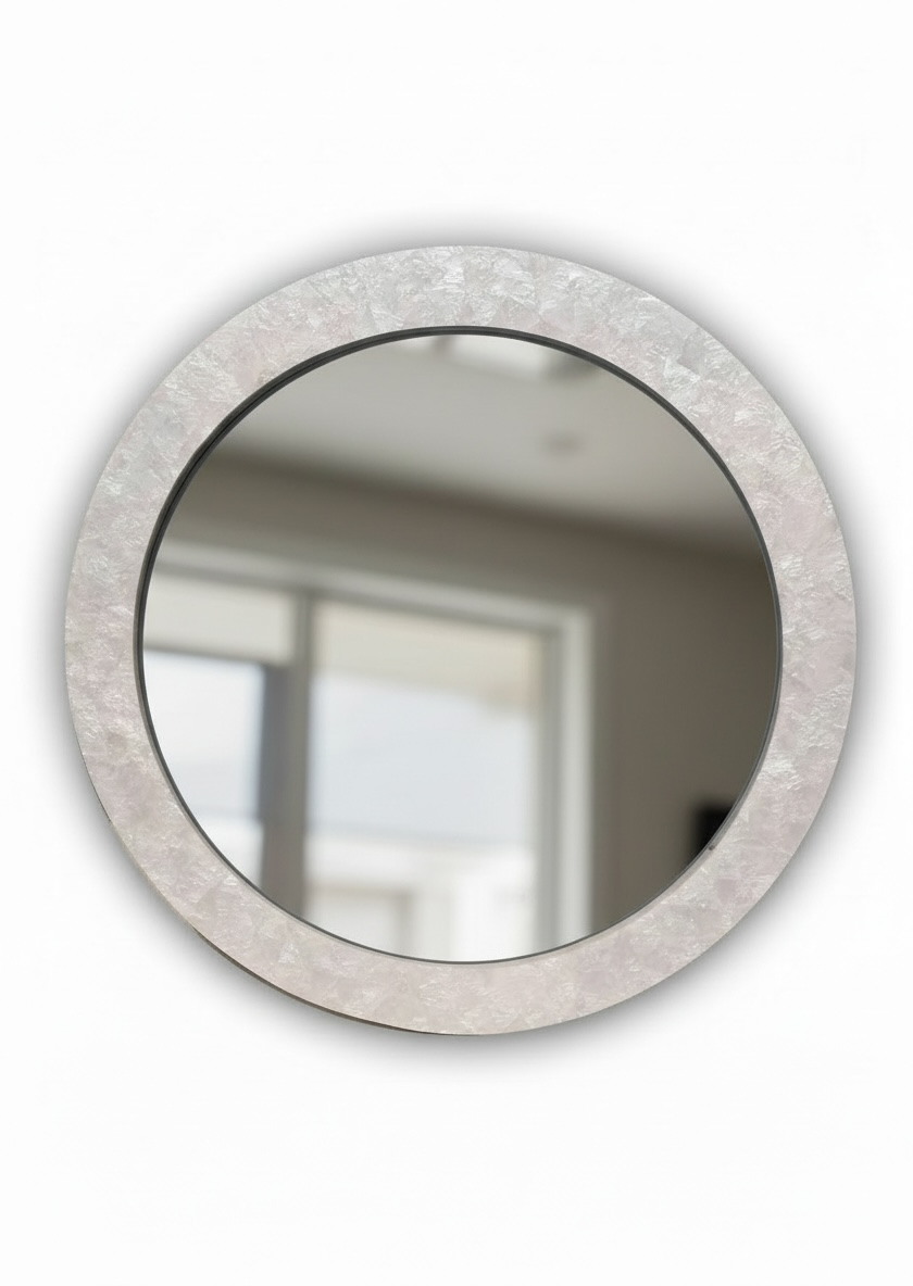 Ivory Silver Decorative Mirror