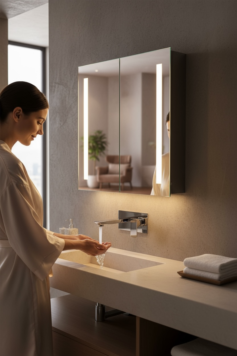 Exzo led Double door cabinet