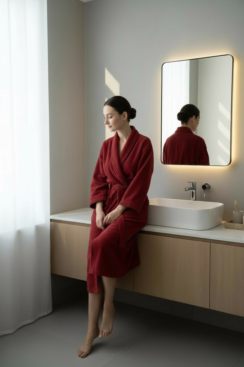 Enzo Black Backlit Pvd Mirror With Dfogger