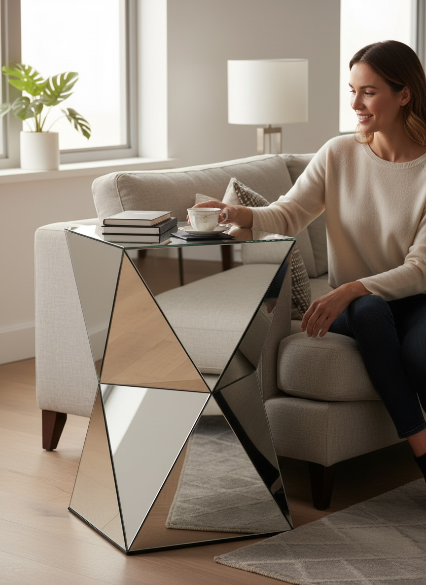 DiamX Mirror side table