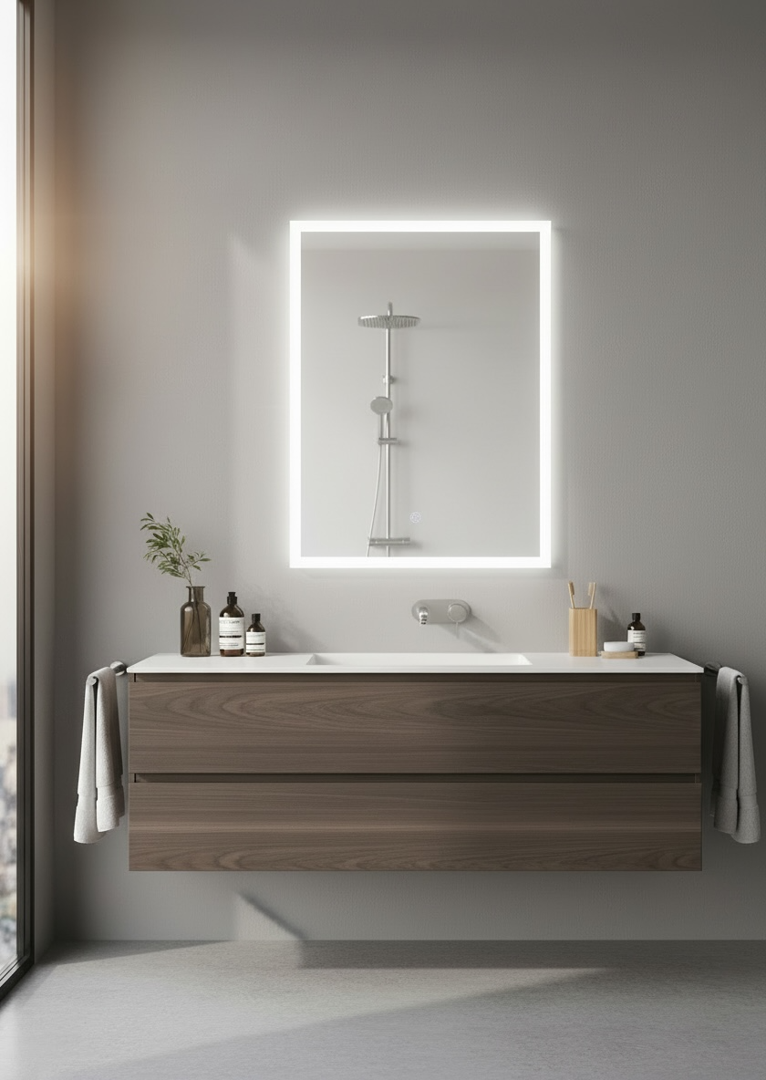White Backlit LED Mirror