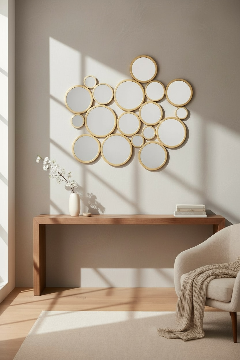 Gold Rings Decorative Mirror