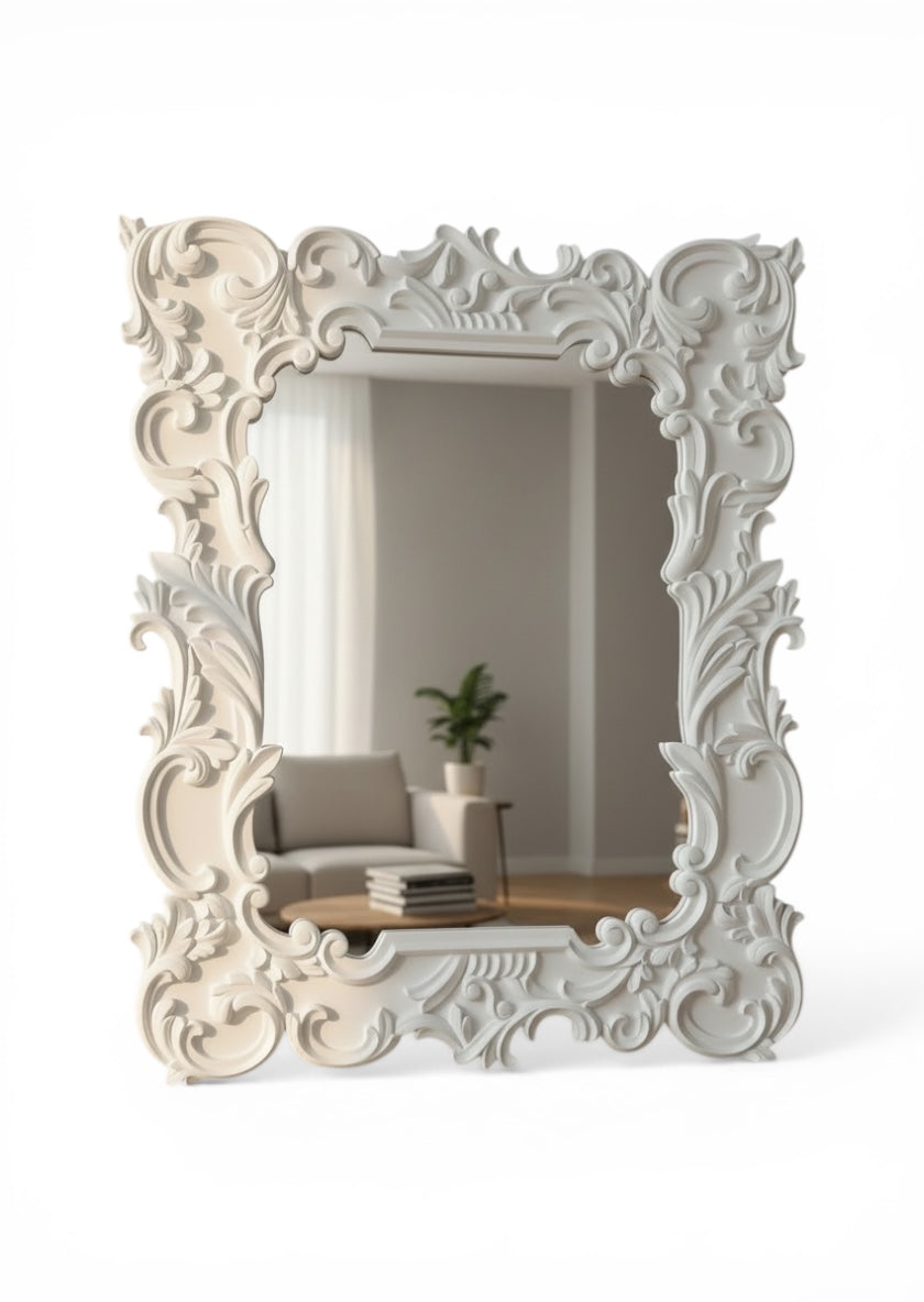 Ultimate White Carving Mirror