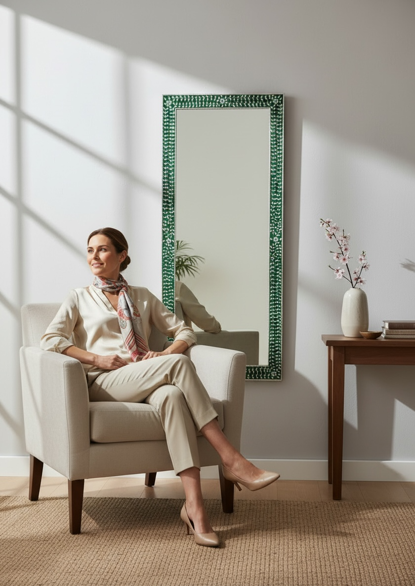 Blossom G4 Full length mother of pearl mirror