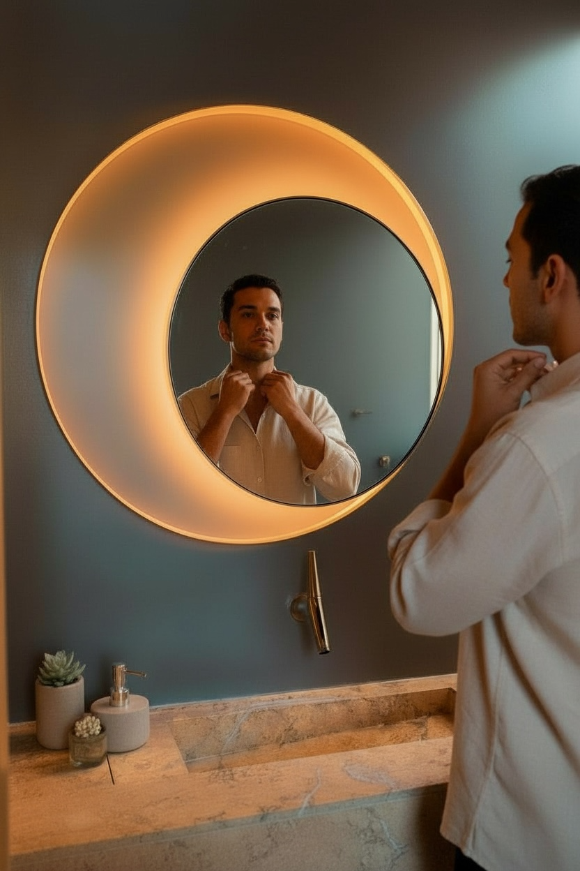 Mizco Premium Rose Gold Backlit Mirror