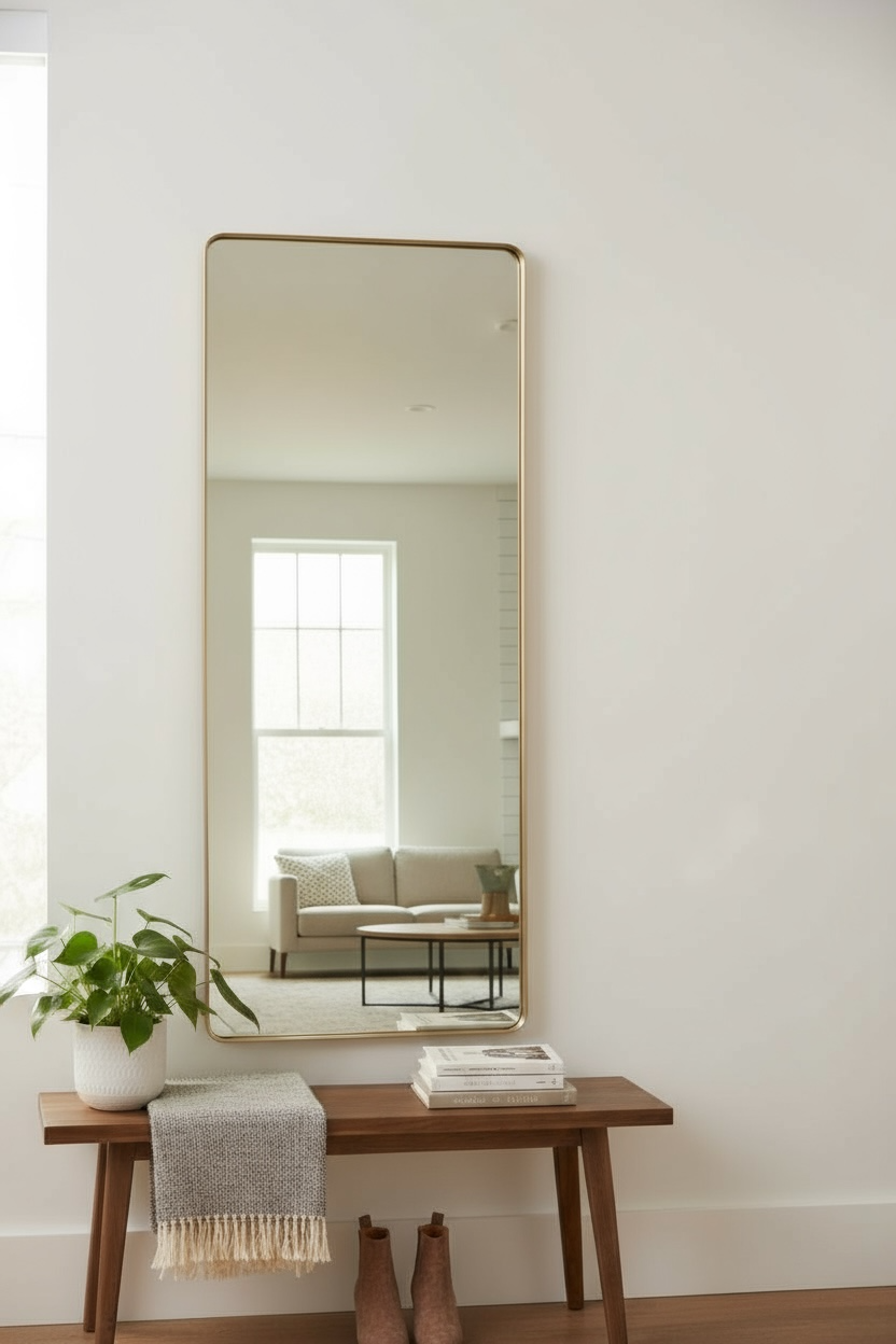 Brass PVD Long Length Mirror