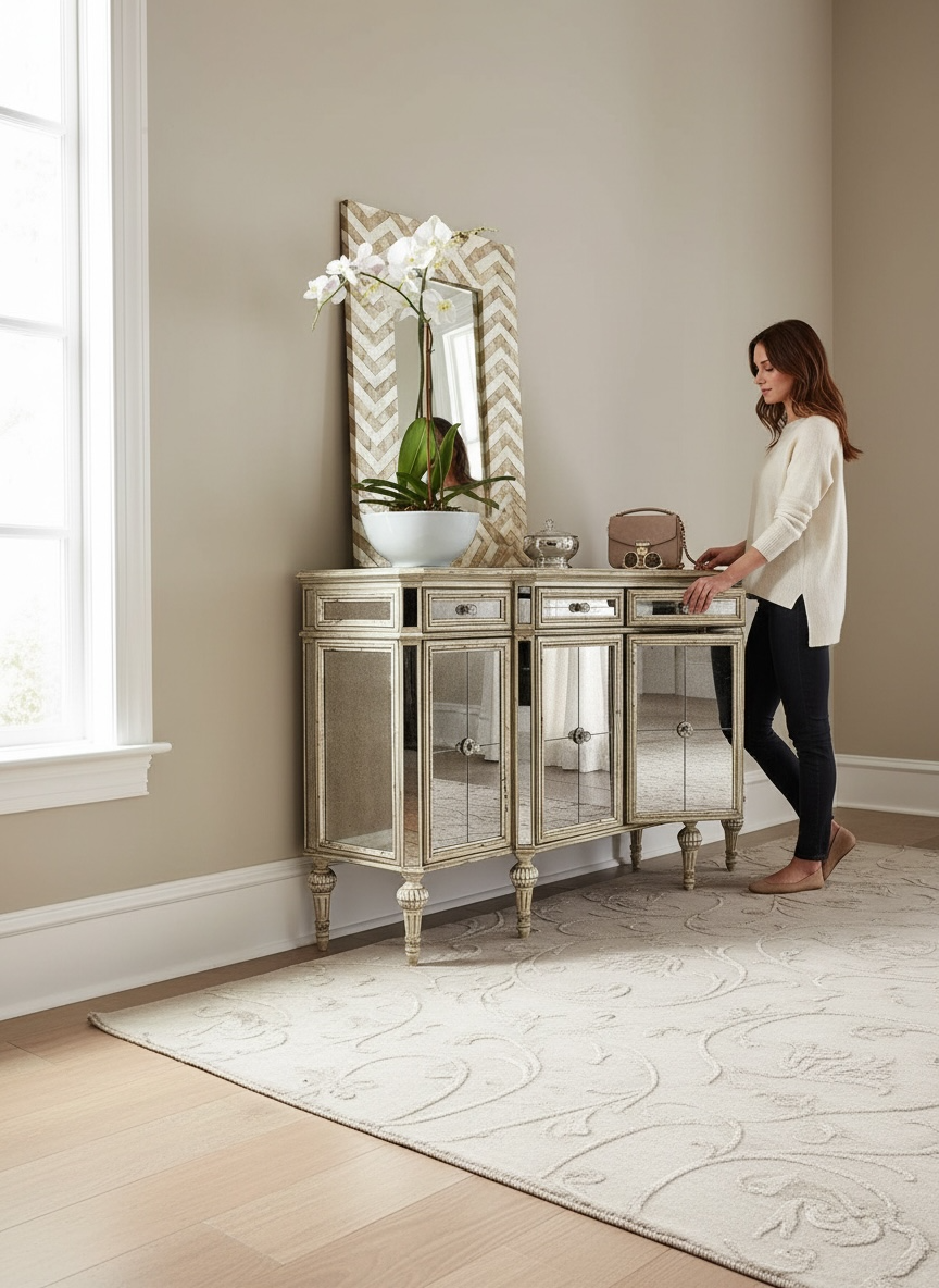 Wave Pearl Designer Mirror