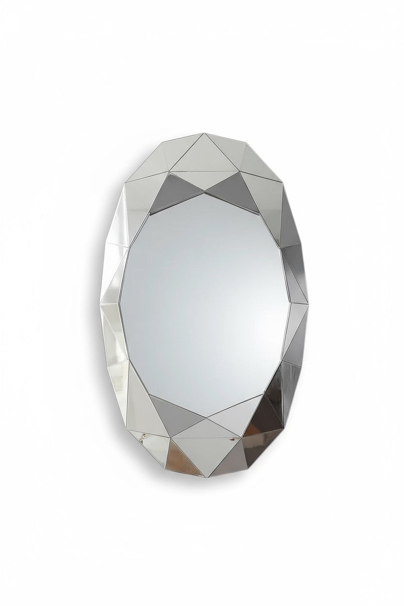 Diamond Cut silver decorative mirror