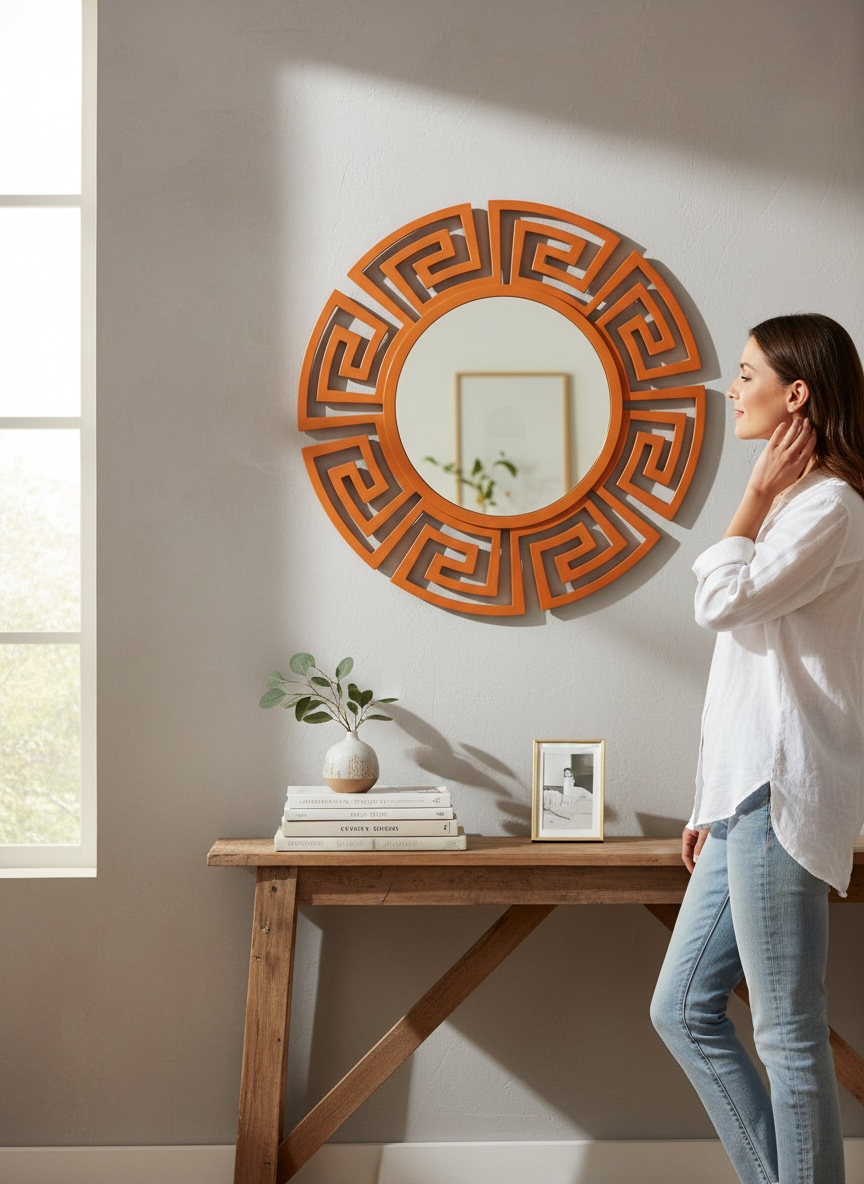 Teak Versace Decorative Mirror