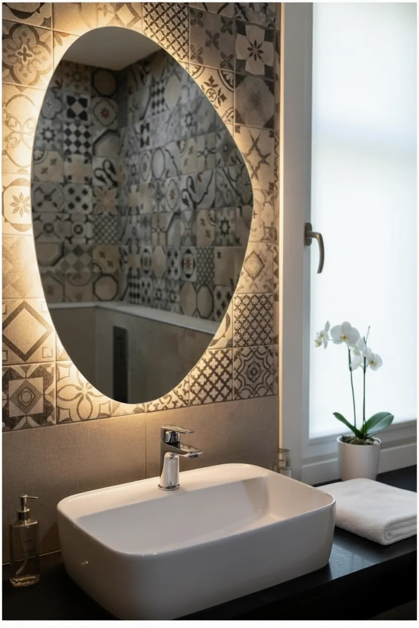 Stone Light Backlit Mirror