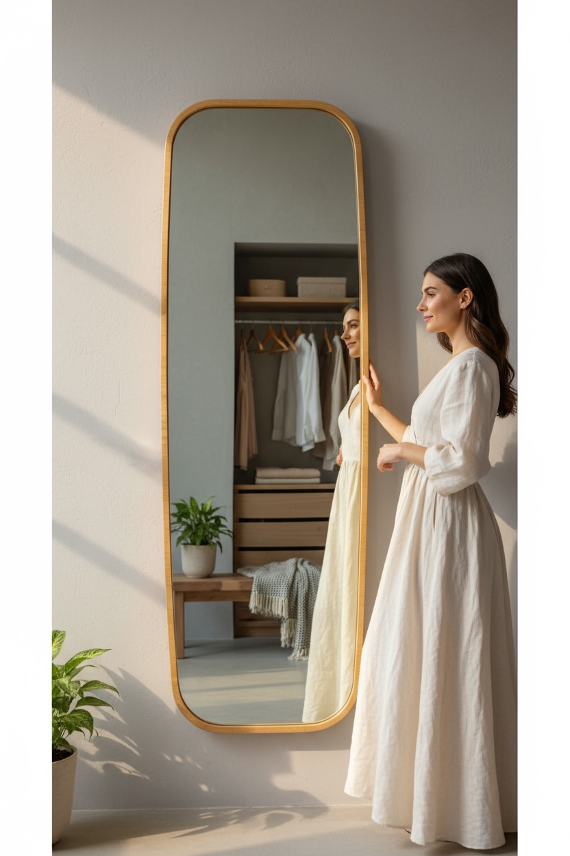 Natural Oak Dresser Mirror