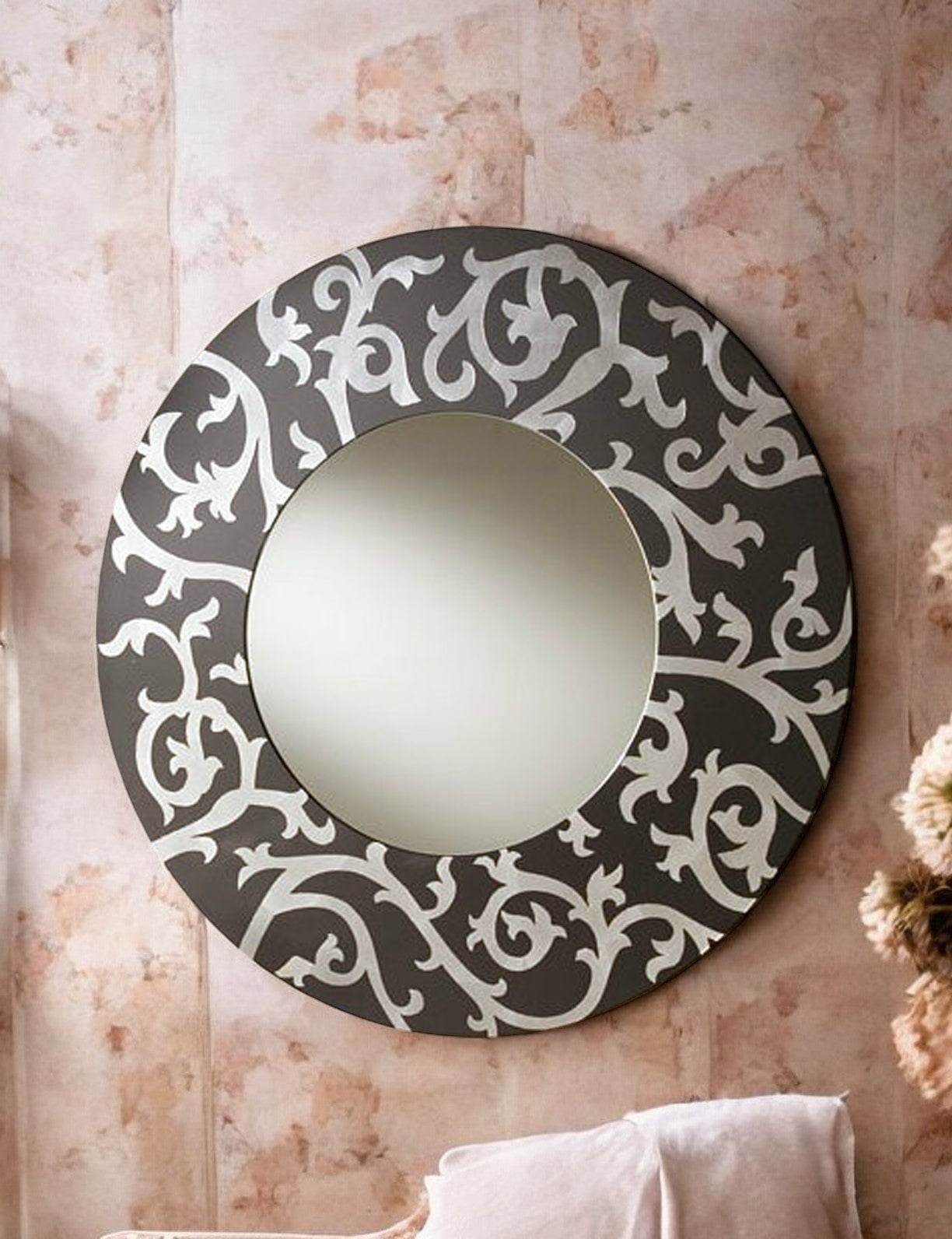 White Inlay Mirror