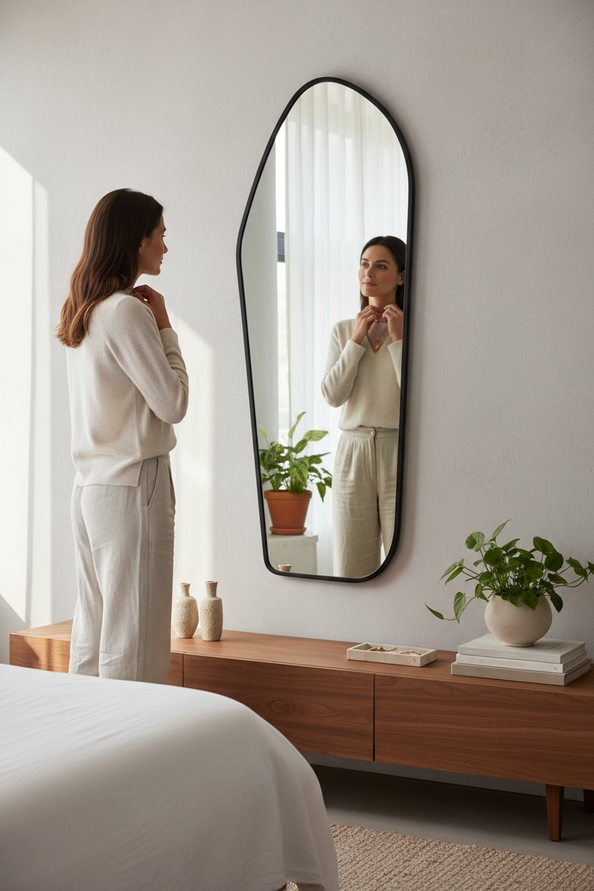 Black bozil full length mirror