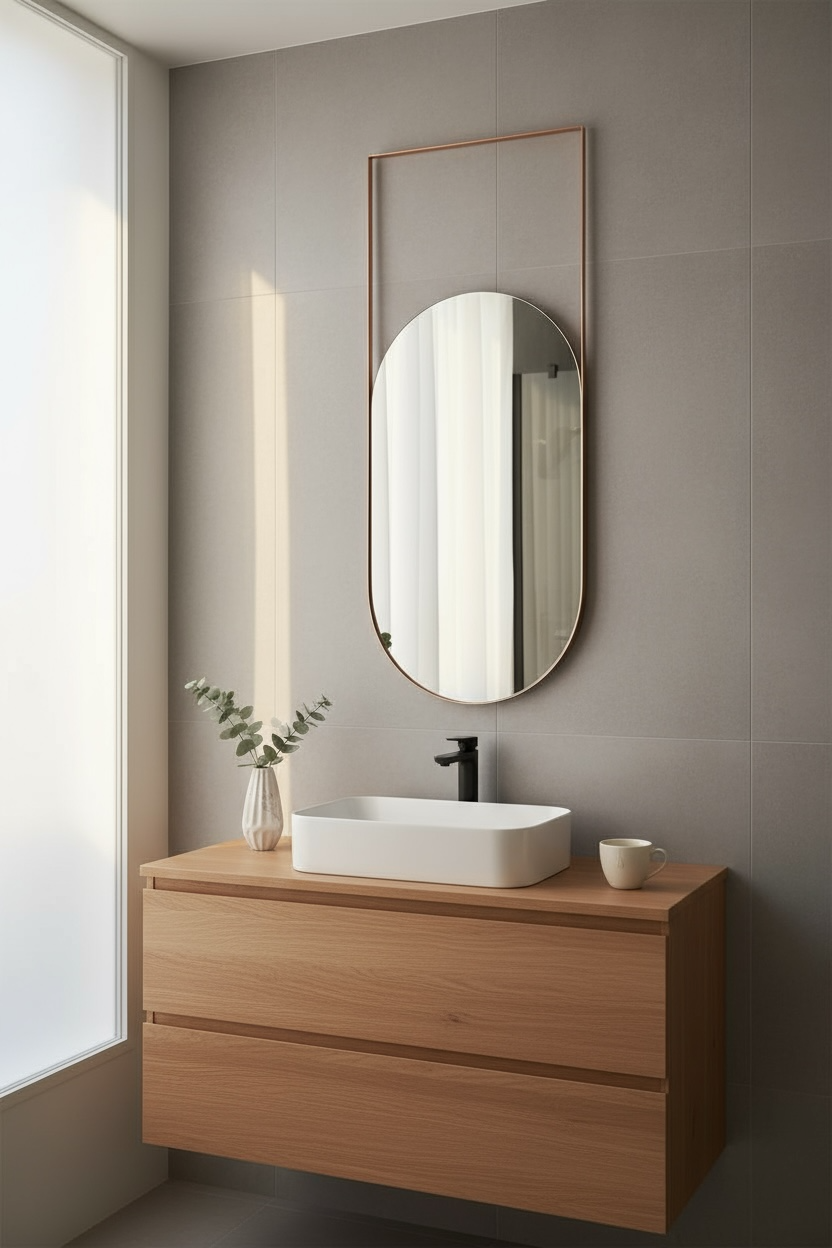 Q909 Rose gold suspended mirror