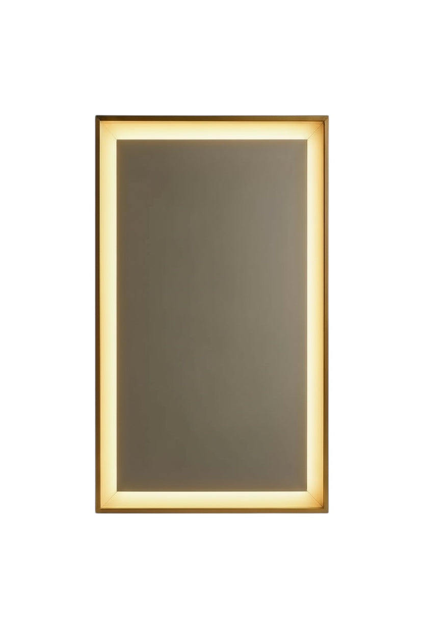 Recdec gold led mirror for bathroom