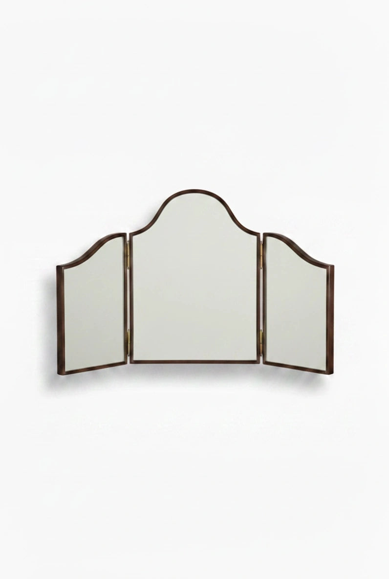 Foldable dresser mirror made of wood