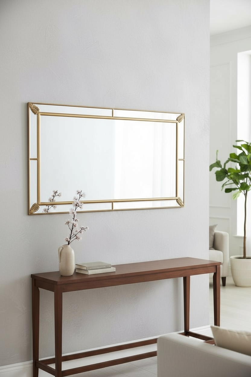 Antique gold leafsy dc mirror