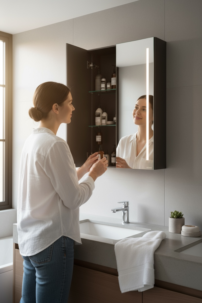 Exzo led Double door cabinet