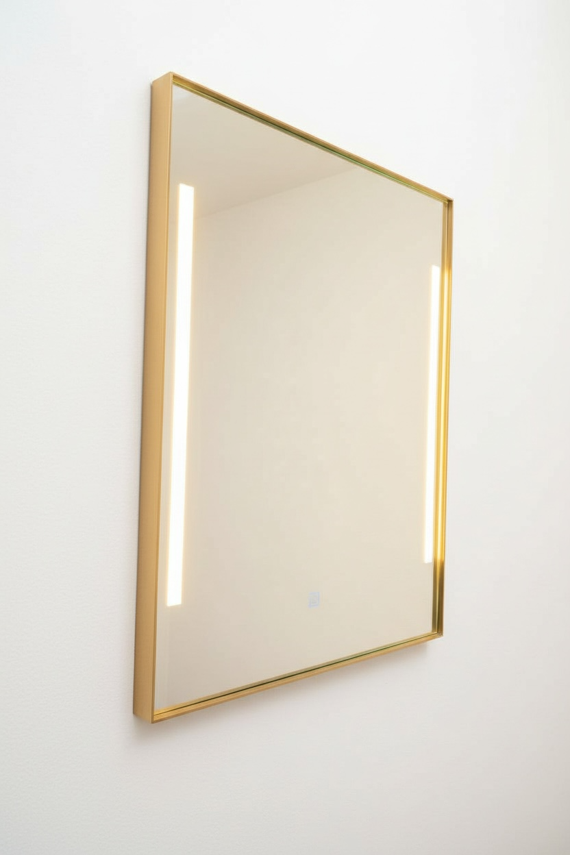 Dozzy Brass Pvd Frontlit Led Mirror With Dfogger