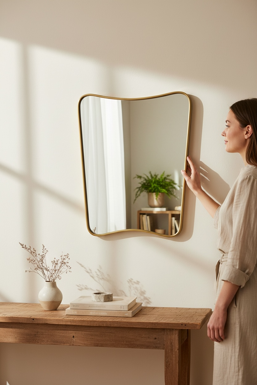 Brufil gold decorative mirror