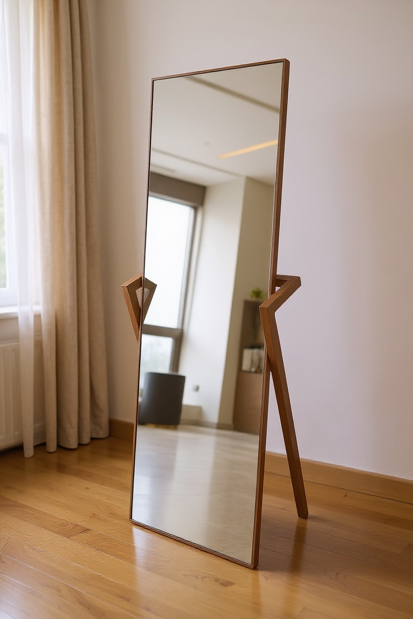 Dizo Teak full length Standing mirror