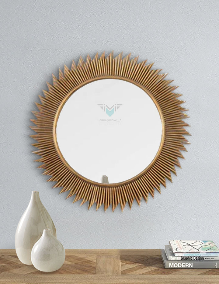 Metal Sticks Decorative Mirror