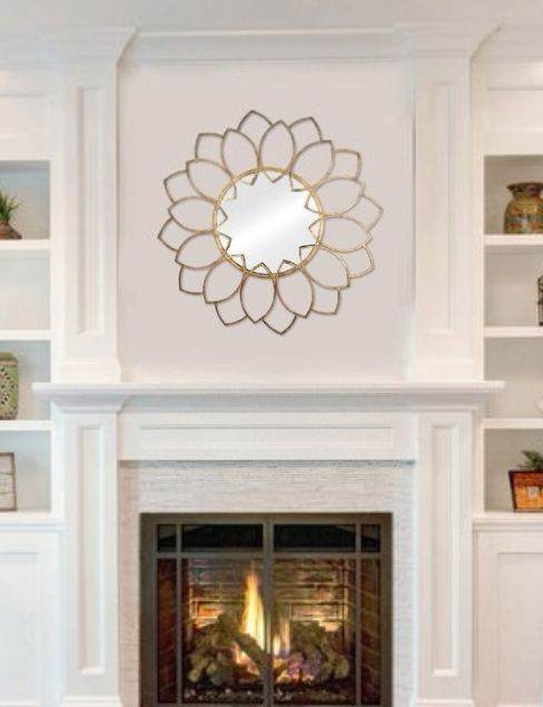 Golden Petals Decorative Mirror - Mirrorwalla