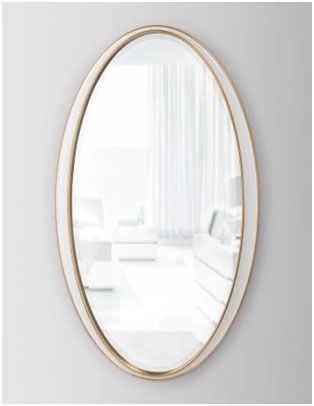 Oval White Gold DC Mirror