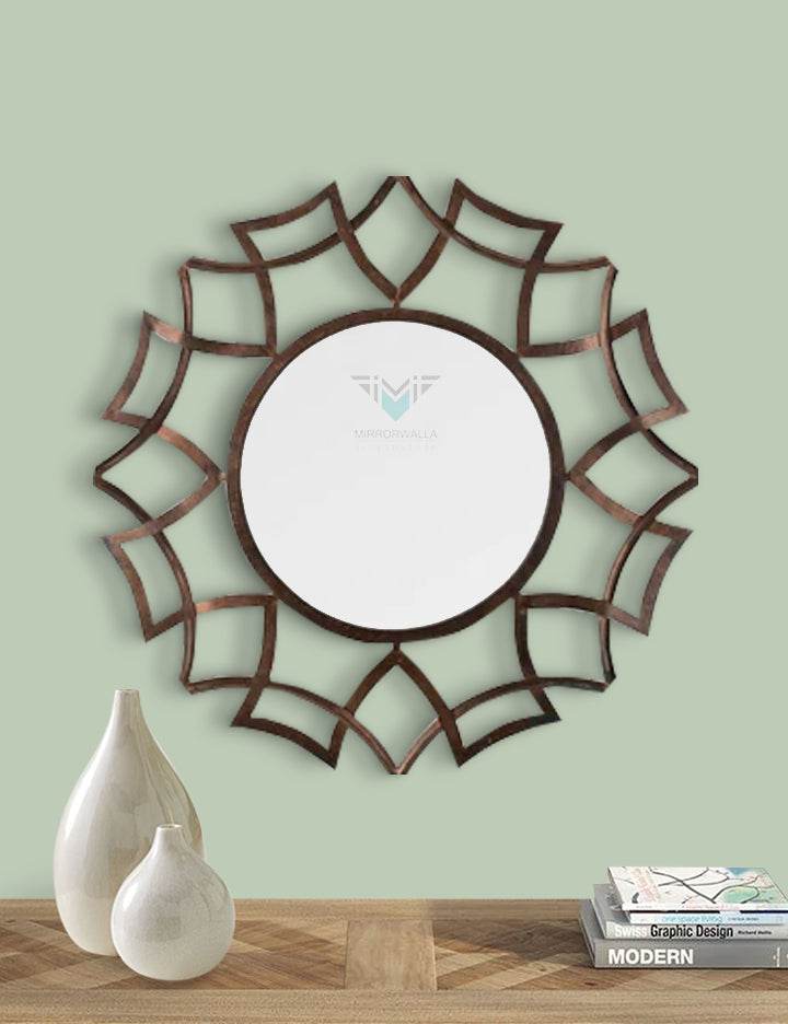 Copper Cross Decorative Mirror - Mirrorwalla