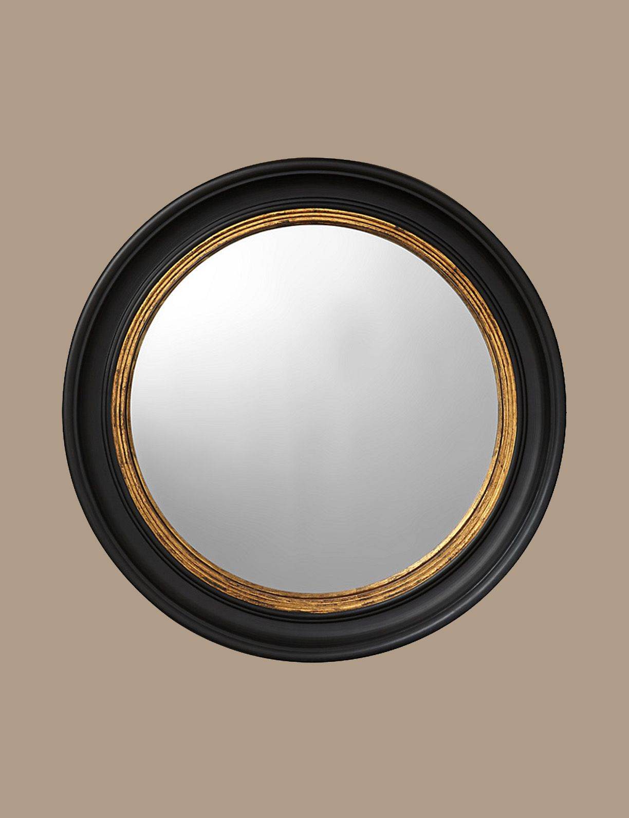 Round Black N Gold Decorative Mirror - Mirrorwalla